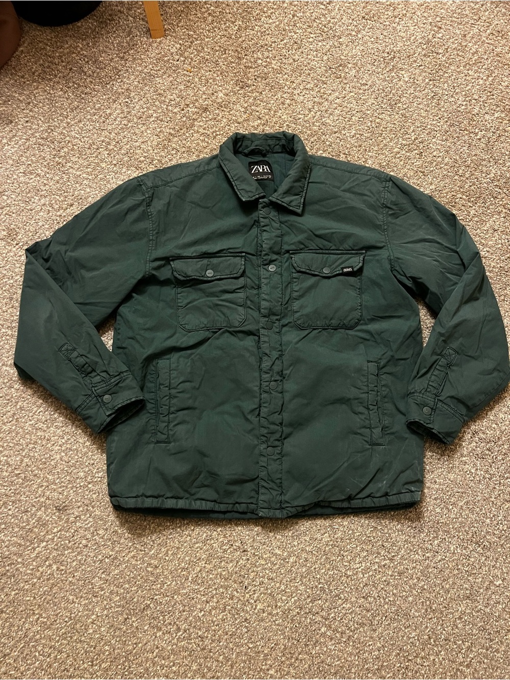 Zara Men’s Dark Green Military Field Jacket